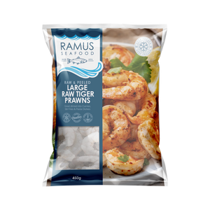 Ramus Frozen Raw Tiger Prawns 200G (Single)
