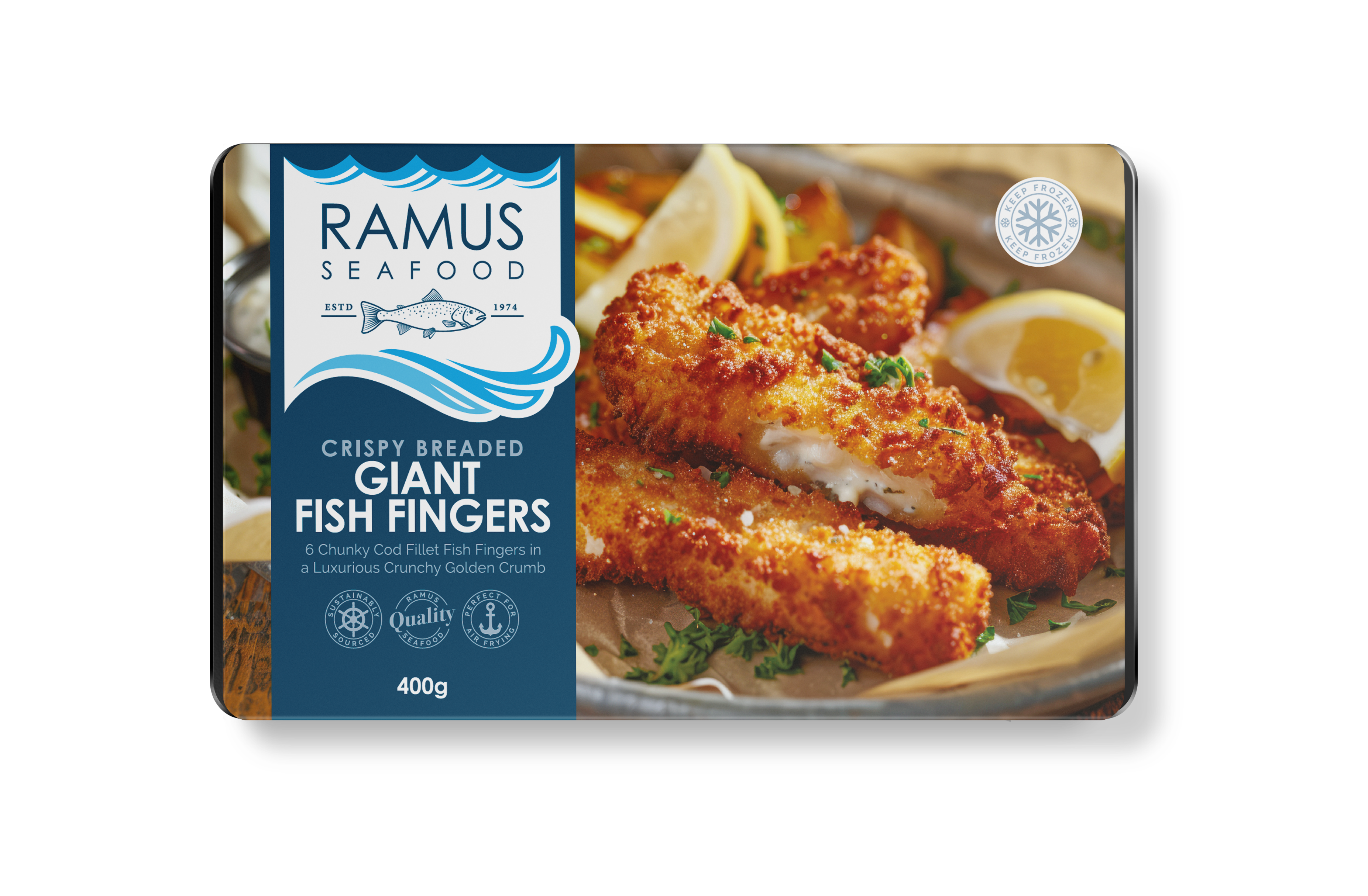 Ramus Frozen Breaded Fish Fingers 350G (Single) - Ramus Seafood