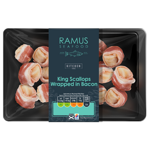 Ramus King Scallops Wrapped In Bacon 180G (Single)