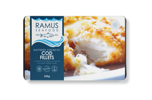 Ramus Frozen Battered Cod Fillets 240G (Single)